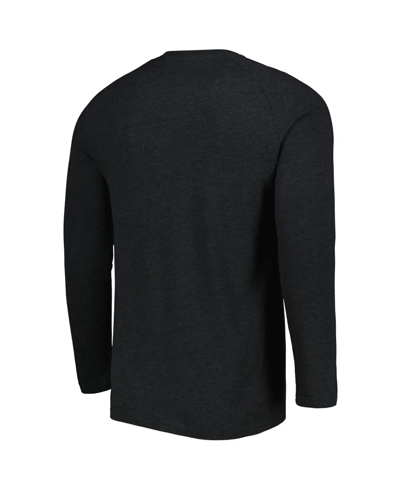 Men's Concepts Sport Black Pittsburgh Pirates Inertia Raglan Long Sleeve Henley T-shirt