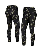 Women's Concepts Sport Black New Orleans Saints Breakthrough Allover Print Leggings