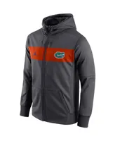 Men's Jordan Anthracite Florida Gators Logo Performance Full-Zip Hoodie