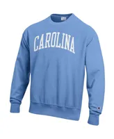 Men's Champion Carolina Blue North Tar Heels Arch Reverse Weave Pullover Sweatshirt