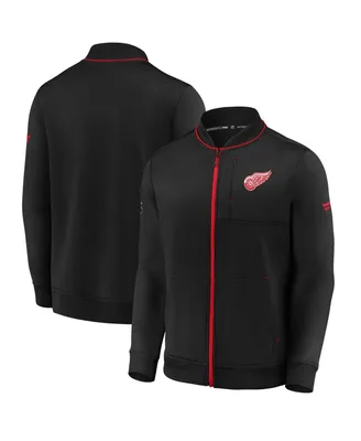 Men's Fanatics Black Detroit Red Wings Authentic Pro Locker Room Full-Zip Jacket
