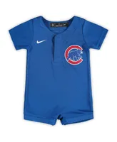 Newborn and Infant Boys Girls Nike Royal Chicago Cubs Official Jersey Romper