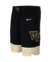 Men's Nike Black Wake Forest Demon Deacons Team Logo Replica Basketball Shorts