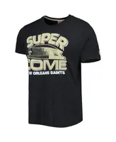 Men's Homage Black New Orleans Saints Superdome Hyper Local Tri-Blend T-shirt