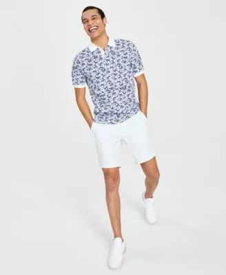 Club Room Mens Regular Fit Stretch Shorts Floral Prep Polo Separates Created For Macys