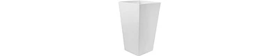 Bloem Finley Indoor/Outdoor Plastic Square Planter, Casper White 20 Inches