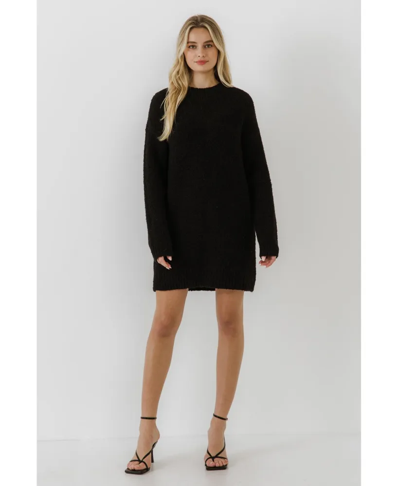 English Factory Women's Long-Sleeved Sweater Dress