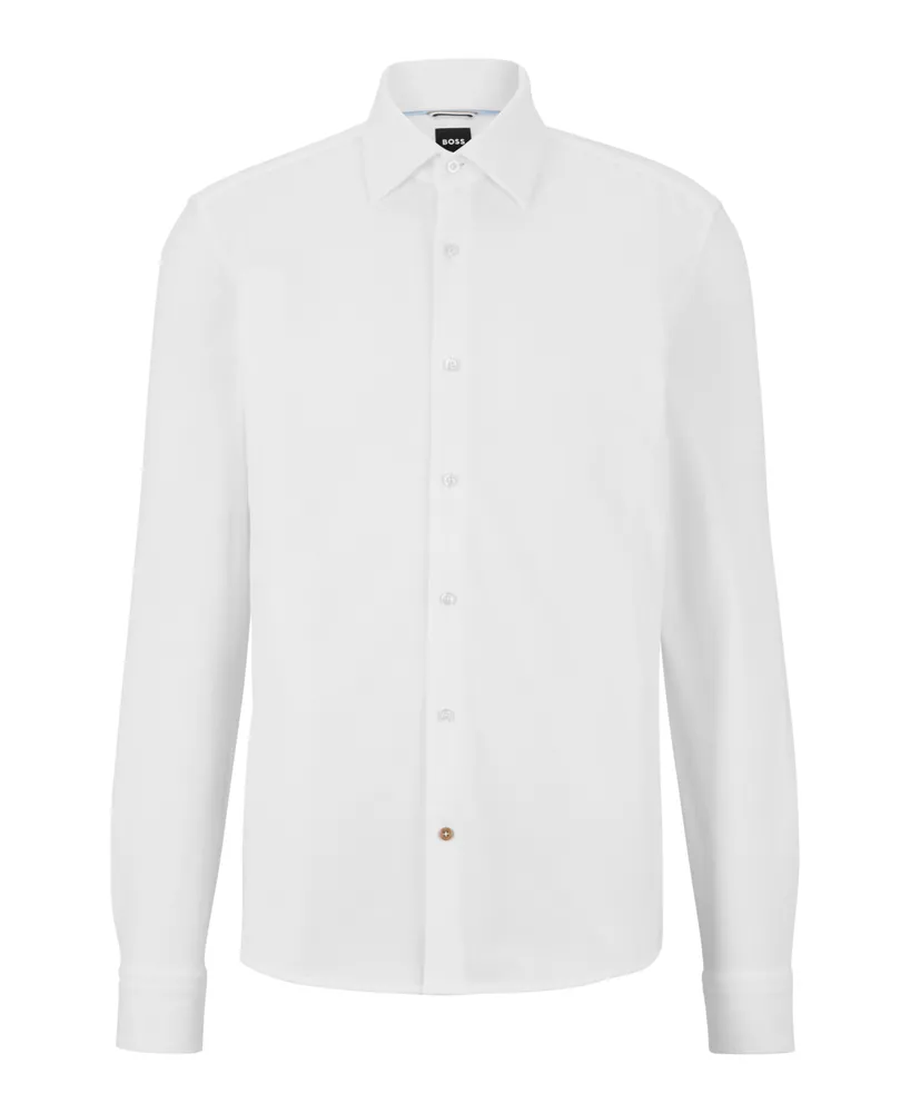 Boss by Hugo Boss Men's Slim-Fit Cotton Pique Jersey Shirt