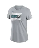 Women's Nike Gray Philadelphia Eagles 2022 Nfc Champions Trophy Collection T-shirt