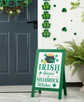 Glitzhome 24" H St. Patrick's Wooden Porch Sign