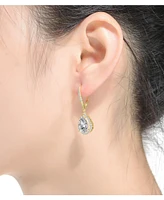 Sterling Silver Cubic Zirconia Pear Drop Earrings