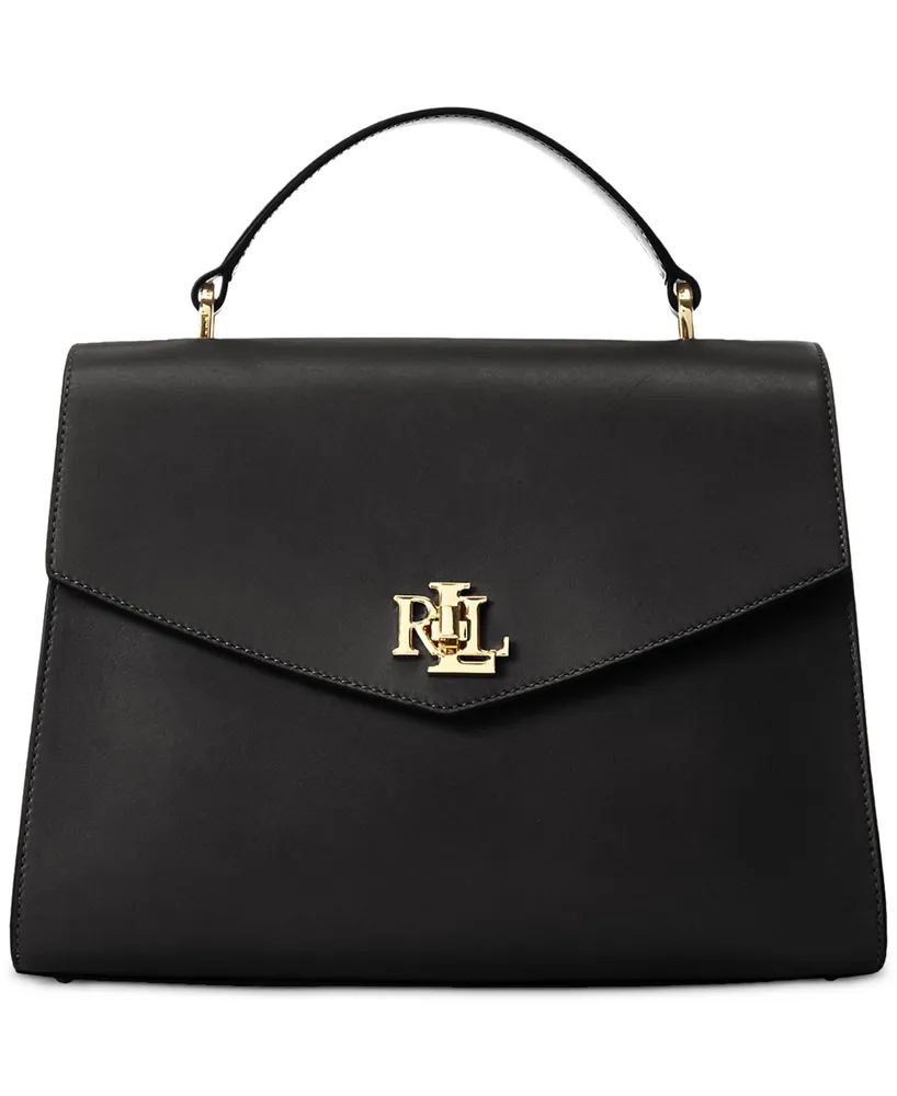 Lauren Ralph Farrah Small Leather Top-Handle Satchel