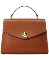 Lauren Ralph Farrah Medium Leather Top-Handle Satchel