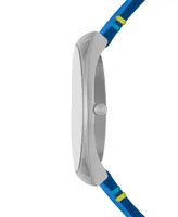Skagen Men's Grenen Solar Halo Ocean Blue Leather Watch, 37mm