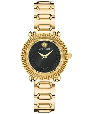 Versace Women's Swiss Greca Twist Gold Ion Plated Bracelet Watch 35mm