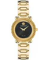 Versace Women's Swiss Greca Twist Gold Ion Plated Bracelet Watch 35mm