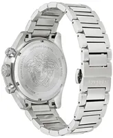 Versace Men's Swiss Chronograph Greca Dome Stainless Steel Bracelet Watch 43mm