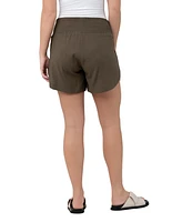 Ripe Maternity Olive Byron Shirred Short