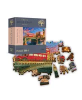 Trefl Wood Craft 501 Piece Wooden Puzzle - Palace of Westminster, Big Ben, London