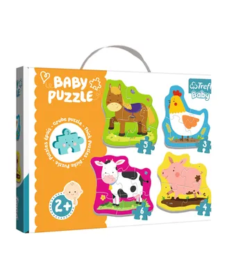 Trefl Baby Classic Puzzle- Animals on The Farm 18 Piece - 4 in 1 Set