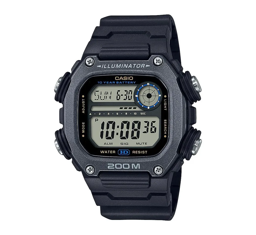 Casio Men's Digital Black Resin Watch 50.4mm, DW291HX-1AV