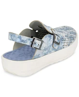 Jbu Women's Plato Slip-On Perforated Buckled Slingback Flats