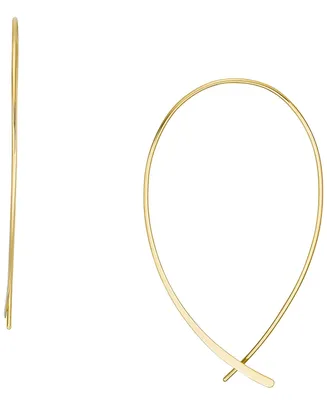 Fossil All Stacked Up Gold-Tone Whisper Hoop Earrings