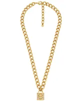 Michael Kors Pave Lock Chain Necklace