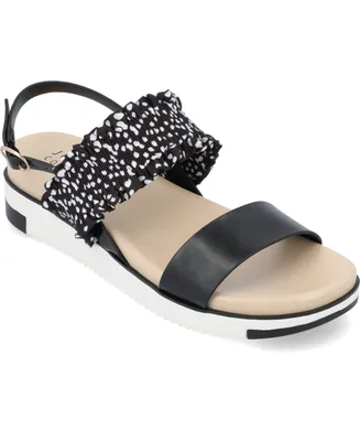 Journee Collection Women's Riya Contrast Sandals