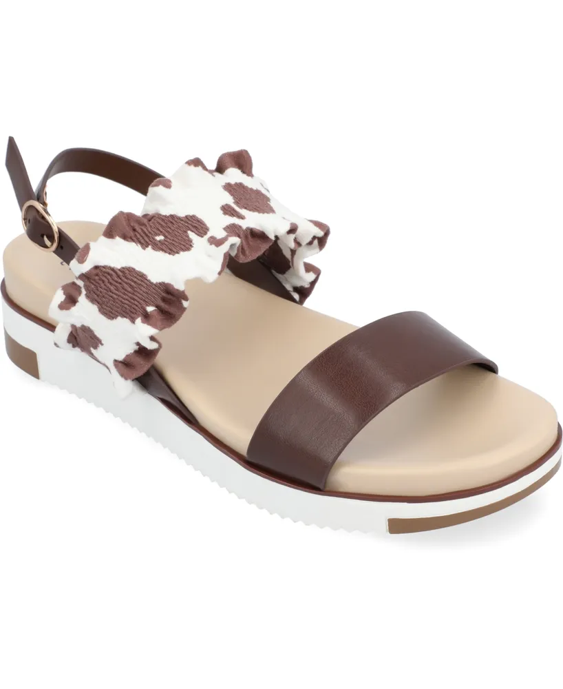 Journee Collection Women's Riya Contrast Sandals