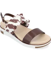 Journee Collection Women's Riya Contrast Sandals