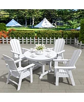 WestinTrends Outdoor Patio Adirondack Dining Chair Weather Resistant