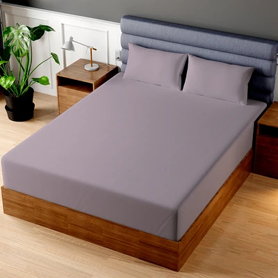 Superity Linen 100% Premium Cotton Fitted Sheet - Soft and Breatheable 200 Thread Count Twin Xl Lavender