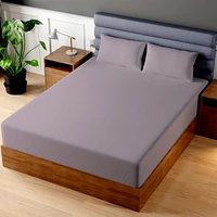 Superity Linen 100% Premium Cotton Fitted Sheet - Soft and Breatheable 200 Thread Count Twin Xl Lavender