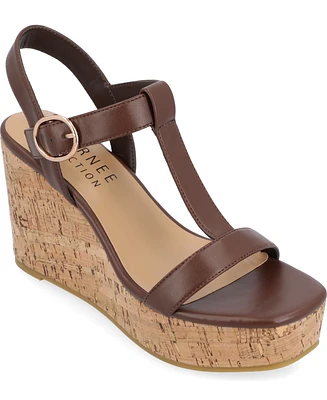 Journee Collection Women's Matildaa Platform Wedge Sandals