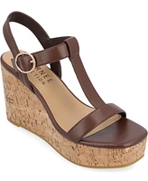 Journee Collection Women's Matildaa Platform Wedge Sandals