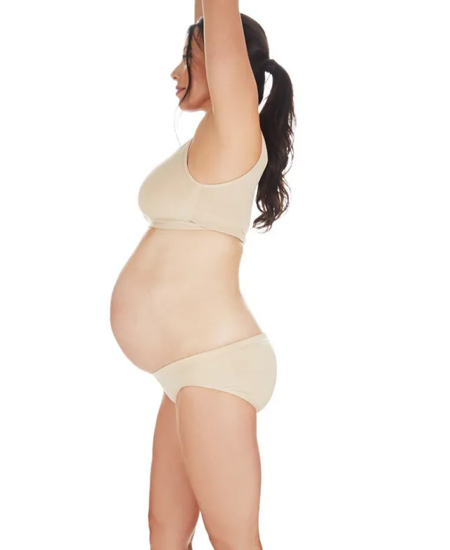 Maternity No-Show Low-Rise Soft-Knit Bikini Underwear
