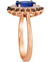 Le Vian Blueberry Tanzanite (1 ct. t.w.), Chocolate Diamonds (1/3 ct. t.w.) & Nude Diamonds (1/4 ct. t.w.) Statement Ring in 14k Rose Gold