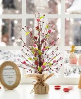 Glitzhome 20" H Valentine's Berry Heart Table Tree