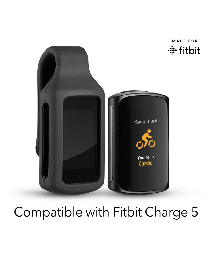 Wasserstein Clip Holder Compatible with Fitbit Charge 5 - Clip Your Fitbit Anywhere (Black, 1 Pack)