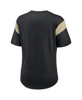 Women's Nike Heather Black New Orleans Saints Primary Logo Fashion Top