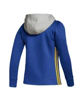 Women's adidas Blue St. Louis Blues Skate Lace Team Pullover Hoodie