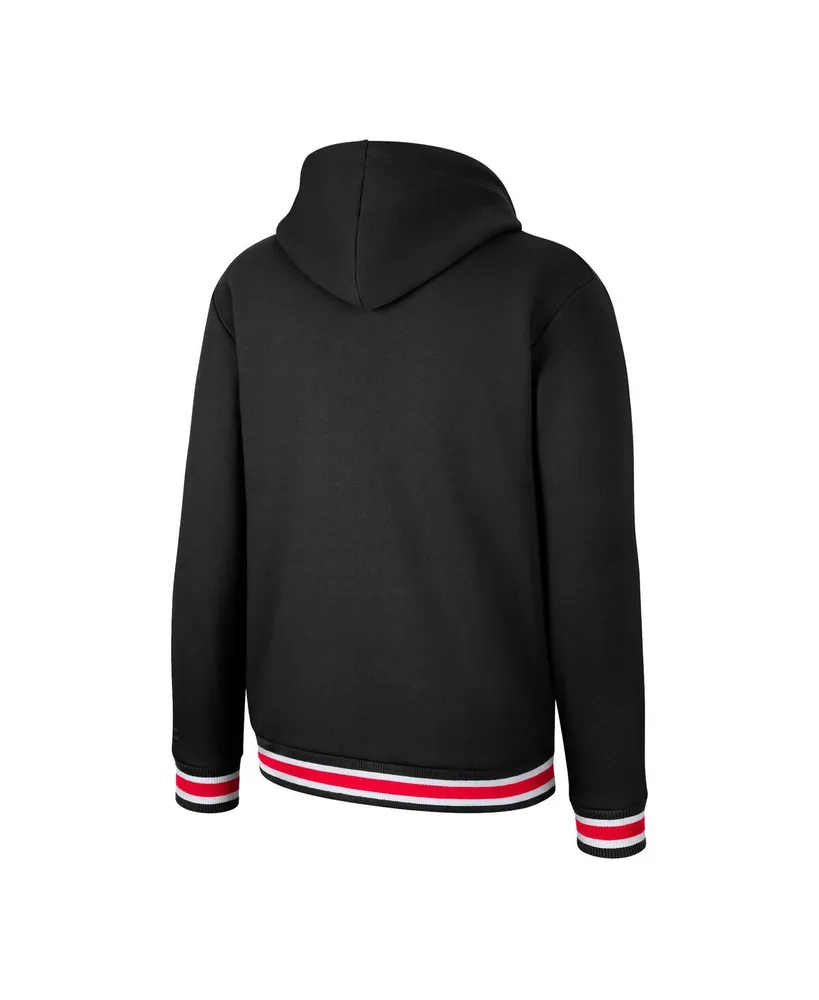 Men's Colosseum Black Nebraska Huskers Varsity Arch Pullover Hoodie