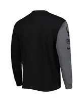 Men's Nike Black Milwaukee Bucks Courtside Versus Flight MAX90 Long Sleeve T-shirt