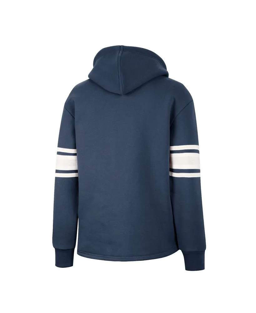 Colosseum Women's Colosseum Navy Notre Dame Fighting Irish Mia Striped Full-Snap  Hoodie Jacket