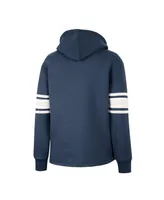 Women's Colosseum Navy Notre Dame Fighting Irish Mia Striped Full-Snap Hoodie Jacket