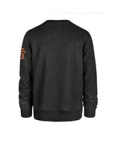 Men's '47 Brand Black Distressed San Francisco Giants Bypass Tribeca Pullover Sweatshirt