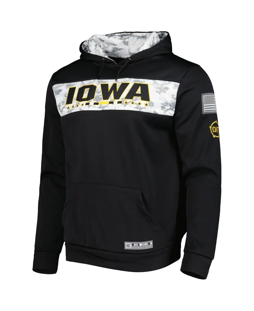 Men's Colosseum Black Iowa Hawkeyes Oht Military-Inspired Appreciation Team Color Pullover Hoodie