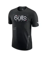 Men's Nike Black Chicago Bulls Courtside Air Traffic Control Max90 T-shirt