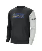 Men's Nike Black, Heather Gray Golden State Warriors Courtside Versus Force & Flight Pullover Sweatshirt
